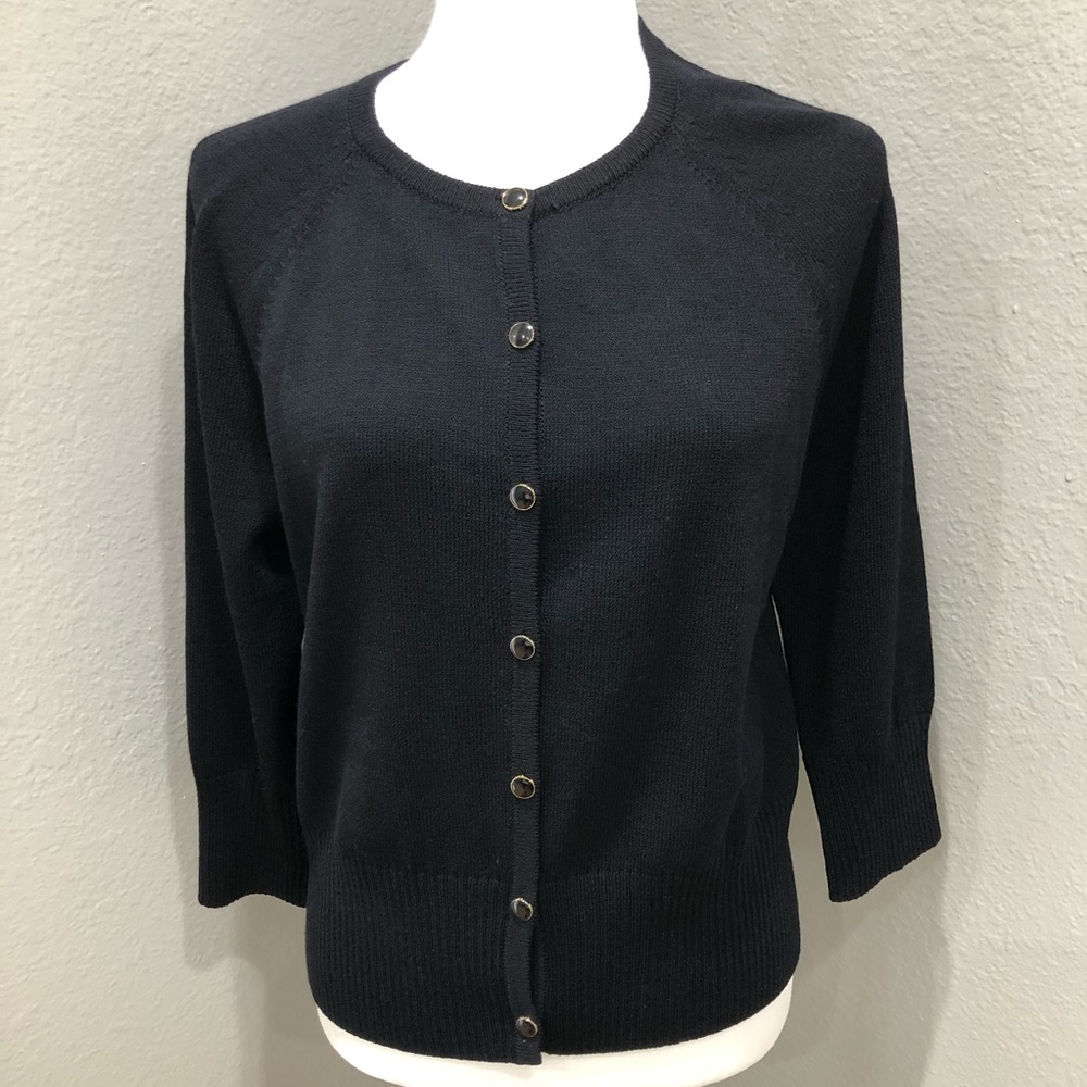 St. John Collection Black Cardigan Size M
